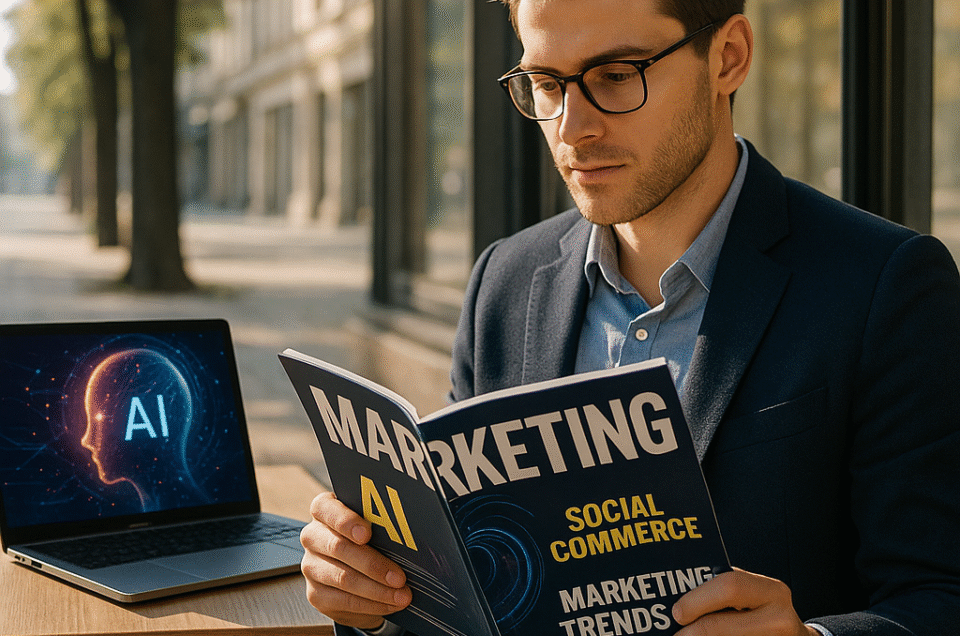 Atraskite verslo naujienas apie 2025 m. marketingo tendencijas: AI, socialinė komercija, vibe marketingas ir praktiniai patarimai smulkiam verslui.